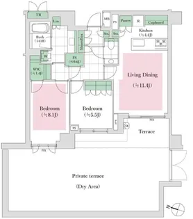 ザ・パークハウス千代田六番町【1階】の間取り