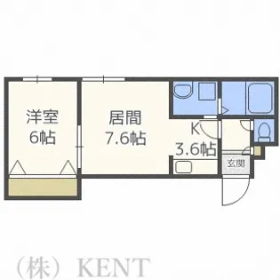 ルミナス八軒【2階】の間取り