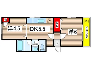 中道パ-クマンション【1階】の間取り