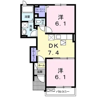 オープラージュ・B【1階】の間取り