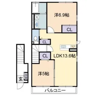 メゾン・ド・ベル【2階】の間取り
