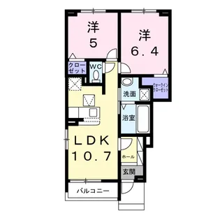 千葉県千葉市緑区おゆみ野5【アパート】の間取り