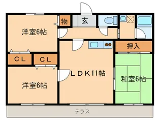 ヴィラウイング【1階】の間取り