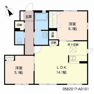 ディアス花【1階】の間取り