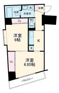 ウインビュ中山【2階】の間取り