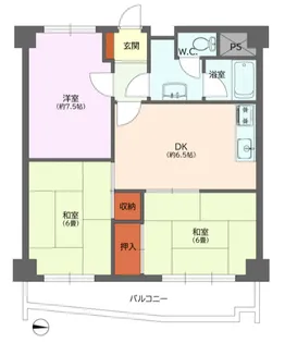 東京都江東区北砂3【マンション】の間取り