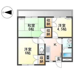 モンシャトーみどり【2階】の間取り