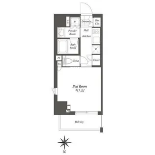 クレストコート白金高輪【6階】の間取り