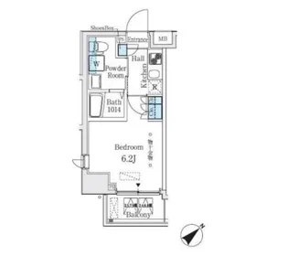 コージーコート島津山【5階】の間取り