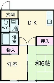 ハイツ古屋B【2階】の間取り