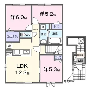 ラ・トゥール【2階】の間取り