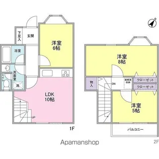 神奈川県横浜市瀬谷区二ツ橋町【一戸建】の間取り
