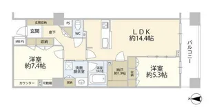 グローリオ錦糸町【13階】の間取り