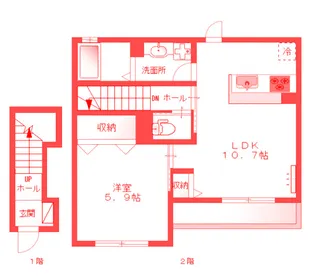 Mitte dorf (ミッテドルフ)【2階】の間取り