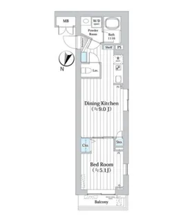 MDM柿の木坂【2階】の間取り
