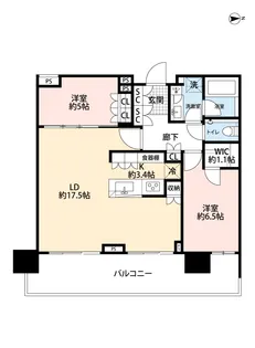 HARUMI FLAG PARK Village T棟【47階】の間取り