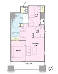 ベスパ【7階】の間取り