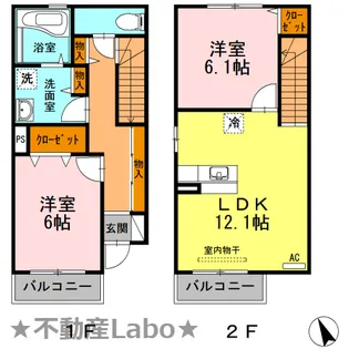 徳島県鳴門市撫養町大桑島字中之組【アパート】の間取り