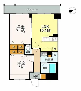 東京都品川区大崎3【マンション】の間取り