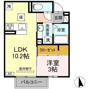 Le Lien Akane South【1階】の間取り