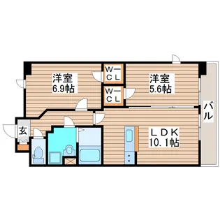 LaSante榴岡【10階】の間取り