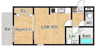 千葉県鎌ヶ谷市くぬぎ山2【アパート】の間取り