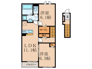 福岡県行橋市大字大野井【一戸建】の間取り