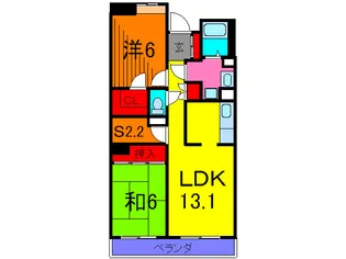 ウイングプラザ【6階】の間取り
