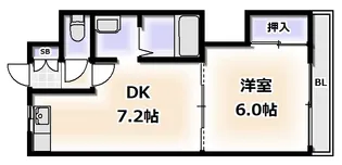 サニーハイツ住吉【4階】の間取り