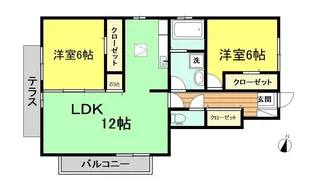 デルニエアビテA棟【1階】の間取り