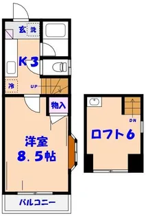 リバーフィールド【2階】の間取り