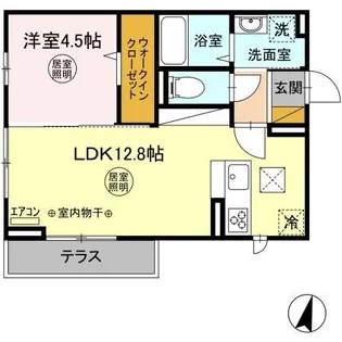 コンフォート 那珂【1階】の間取り