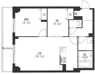 エスティメゾン都立大学【1階】の間取り