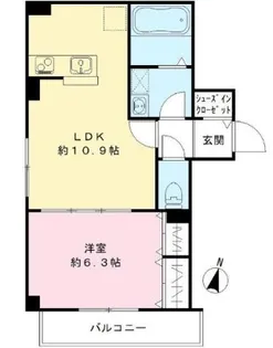 パークビュー世田谷桜丘【3階】の間取り