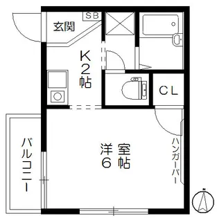 メゾン若宮【2階】の間取り