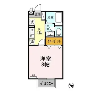 サフランB【2階】の間取り