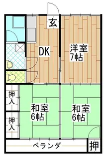 ハイツ峰【1階】の間取り