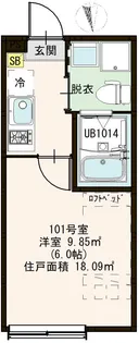 ハーモニーテラス六町IV【1階】の間取り