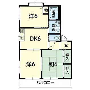 ディアスハイツ C棟 C【1階】の間取り