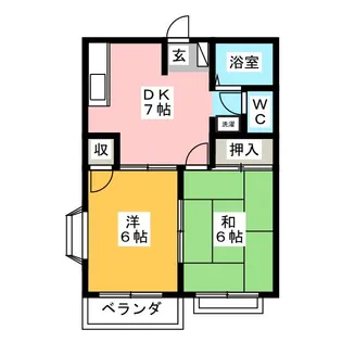 サンパレス岩倉B棟【2階】の間取り