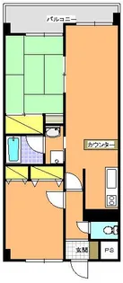 スカイパレス川原【5階】の間取り