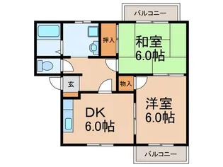 フレグランス本多聞 B棟【2階】の間取り