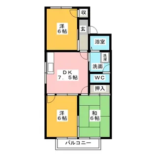 ウイングビレッジ A棟【2階】の間取り