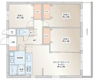 ライオンズマンション原宿【3階】の間取り