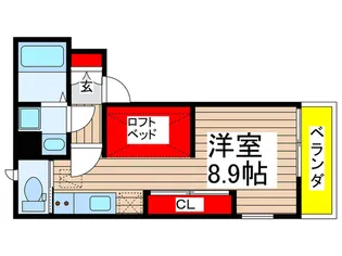 ウォールナッツ幕張【1階】の間取り