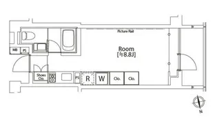 カスタリア市ヶ谷【5階】の間取り