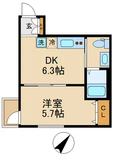 ヒューマンパレス南流山XI【2階】の間取り