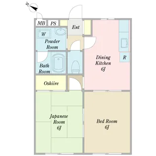 リトルウッズII【1階】の間取り