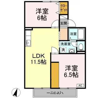 グリューネハイツ A【1階】の間取り