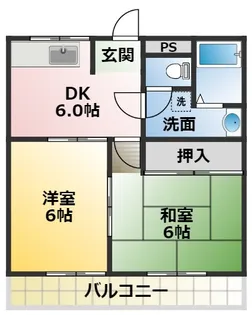 コーポ岡部II【1階】の間取り